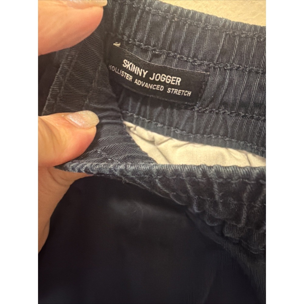 Hollister Women's Jogger Pants Small Navy Drawstring High Rise Casual - Picture 4 of 5